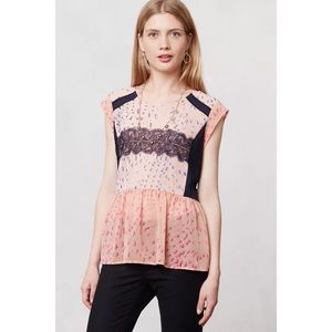 MAEVE Evangeline pink peplum top